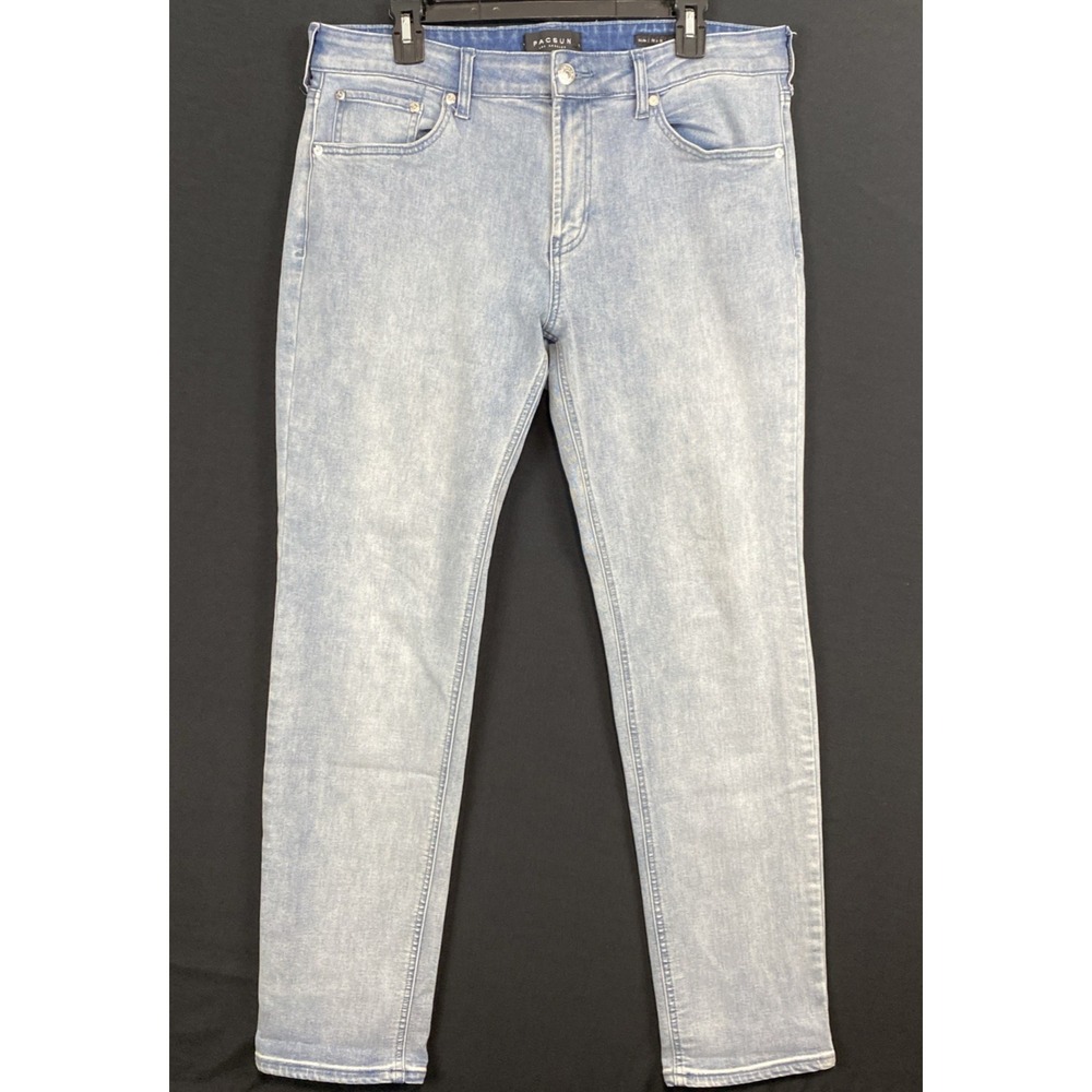 Pacsun Jeans Men 33x32  Slim‎ Straight Active Stretch Light Wash Denim Pants